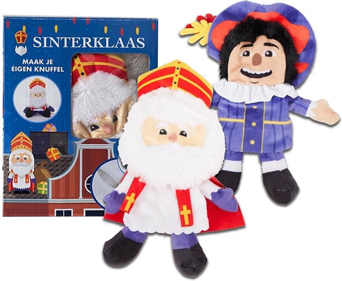 Maak je eigen Sint en Piet samen Sinterklaas knuffel-vullen-ritsen en spelen.