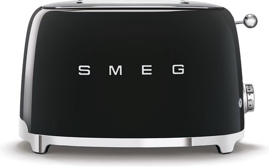 SMEG TSF01BLEU - Broodrooster - Zwart - 2x2 - 950W - 6 niveaus