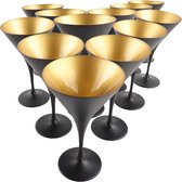 Verres à Martini OTIX - Set de 12 - Verres à cocktail - 230 ml - Zwart