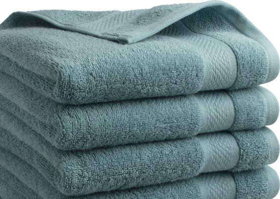 DoubleDry Hotel Handdoeken 50 x 100 cm – Set van 6 – 100% Katoen 500 g/m2 – Zacht & Absorberend - Denimblauw