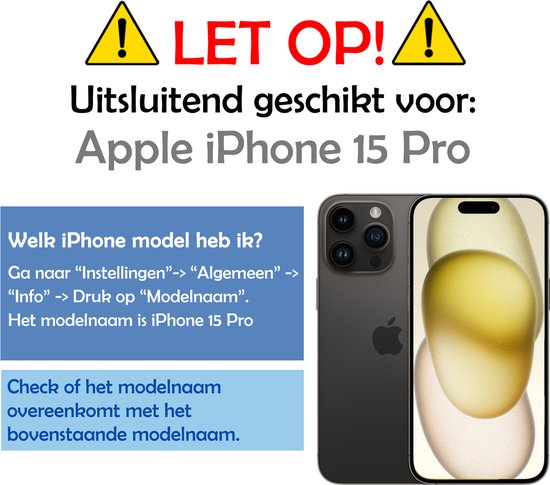 Étui pour iPhone 15 Pro avec cordon et Pro -cartes en Siliconen - Transparent - 2 iPhone