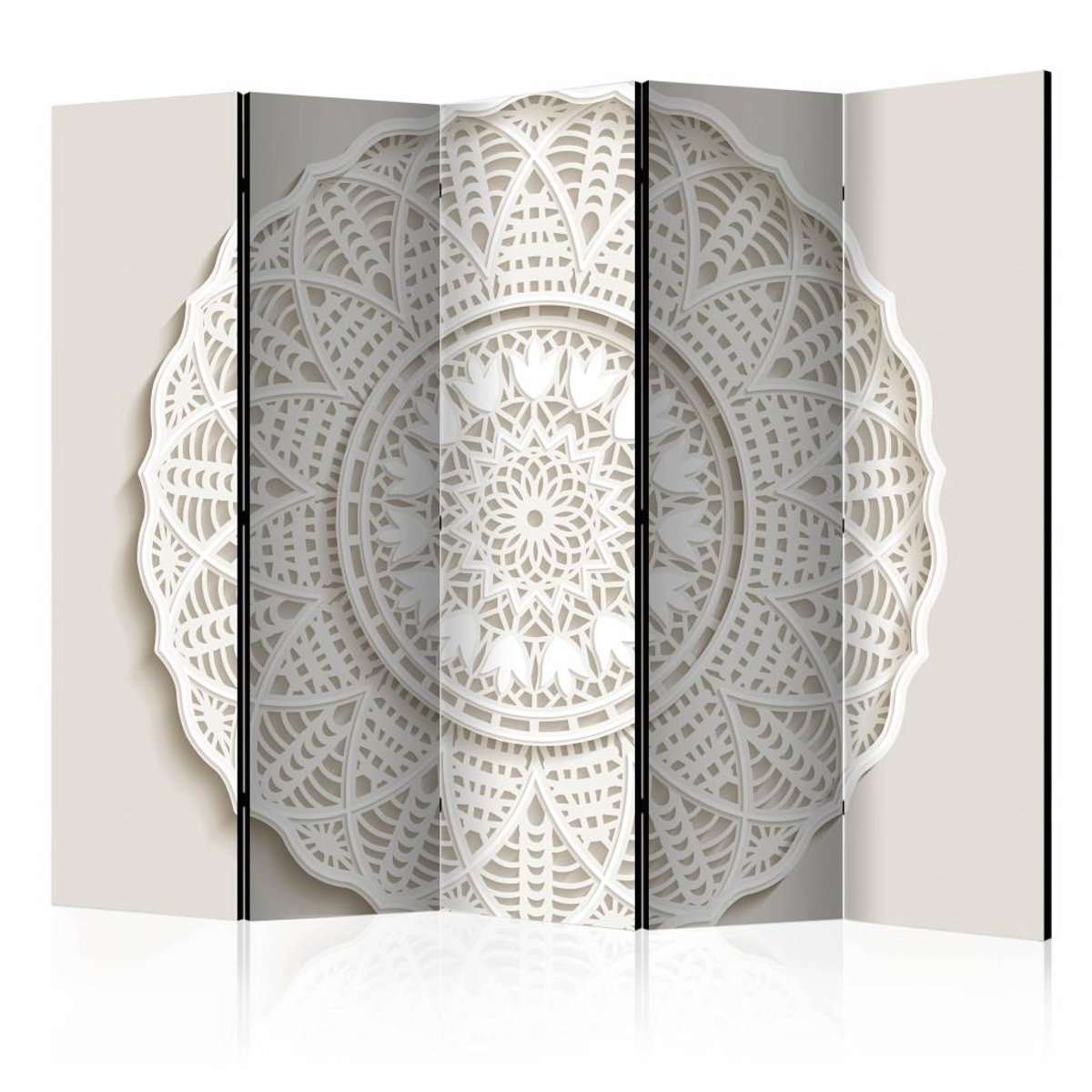 Vouwscherm / Kamerscherm - Mandala 3D , 225x172cm , gemonteerd geleverd, dubbelzijdig geprint