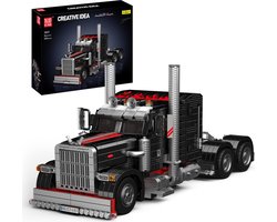 Mould King 10037 Techniek US Truck The Black Monster Automodel, Creativiteit Technologie Sportwagen Modelbouwpakket, Verzamelaarstentoonstelling (1797 Stuks)