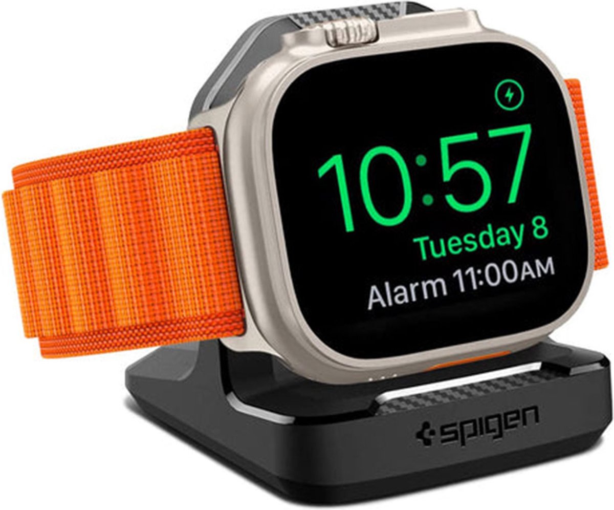 Spigen - Smartwatch Houder - Draadloos - Geschikt Voor Apple watch - Rugged Armor - Zwart