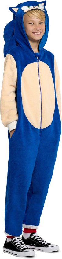 Combinaison OppoSuits Sonic the Hedgehog Kids - Combinaison Sonic - Carnaval - Combinaison - Blauw - Taille 146/152