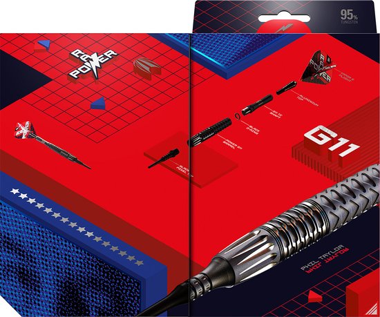 TTarget Phil Taylor Raw Power G11 95% Soft Tip - Dartpijlen van Target — afbeelding 4