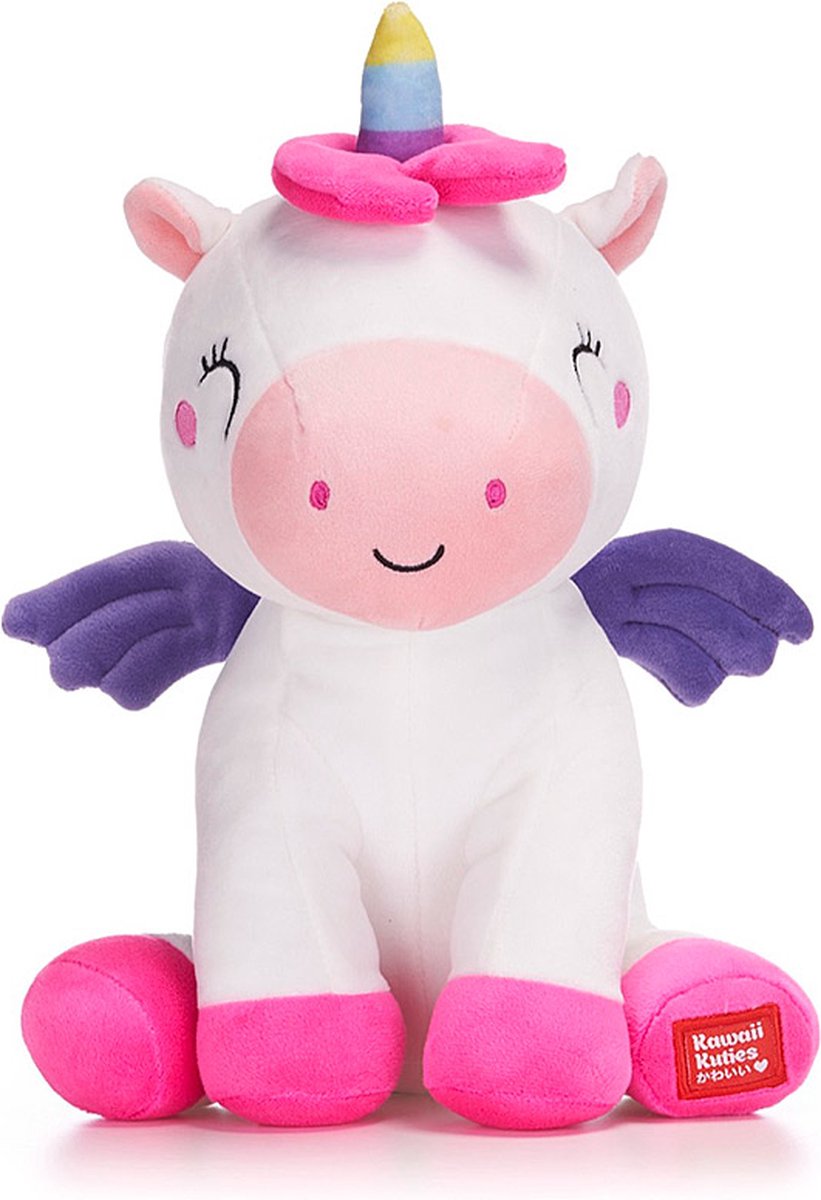 Kawaii Kuties, pluche Luna Unicorn, ca. 27 cm groot