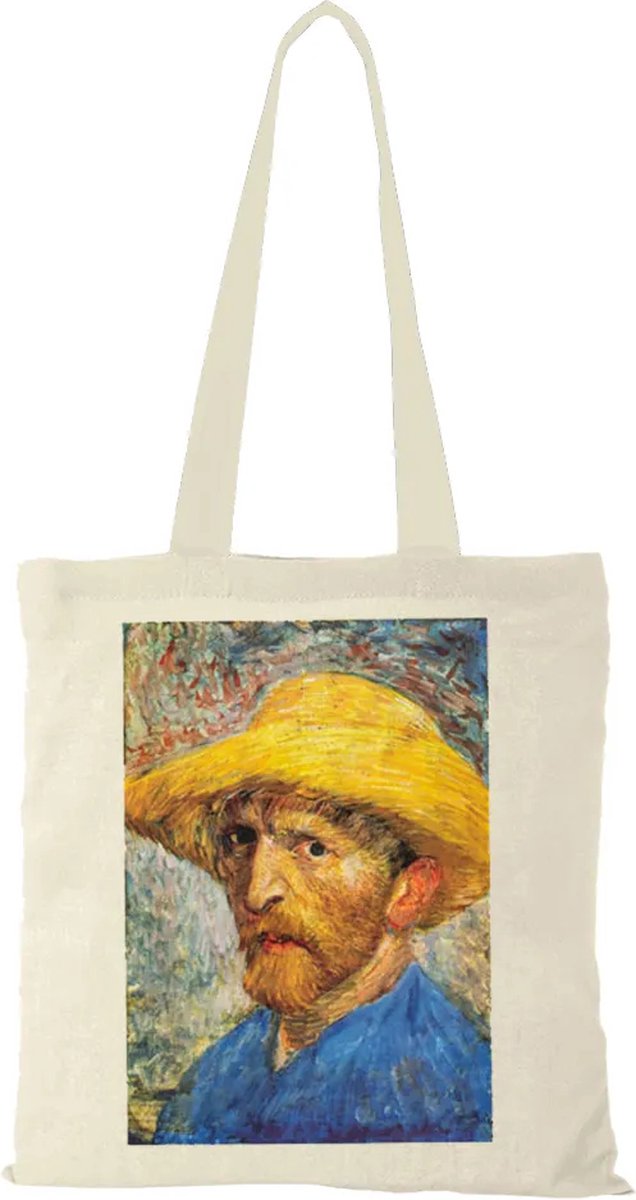 Canvas Tas - Zelfportret van Gogh Amsterdam - katoenen tas - schoudertas dames - tassen dames - schoudertassen
