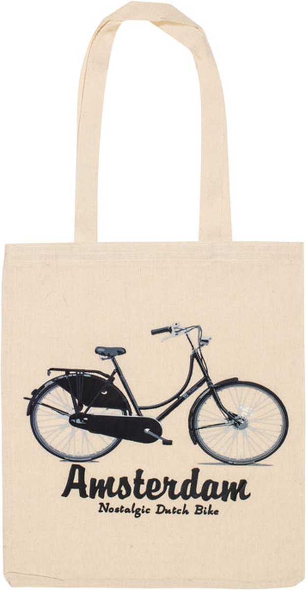 Canvas Tas- nostalgic dutch bike - katoenen tas - schoudertas dames - tassen dames - schoudertassen