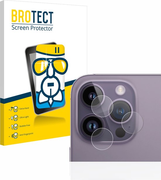 BROTECT - Protecteur d'écran pour Apple iPhone 14 Pro Max (objectif d'appareil photo uniquement) - Film de protection en verre transparent