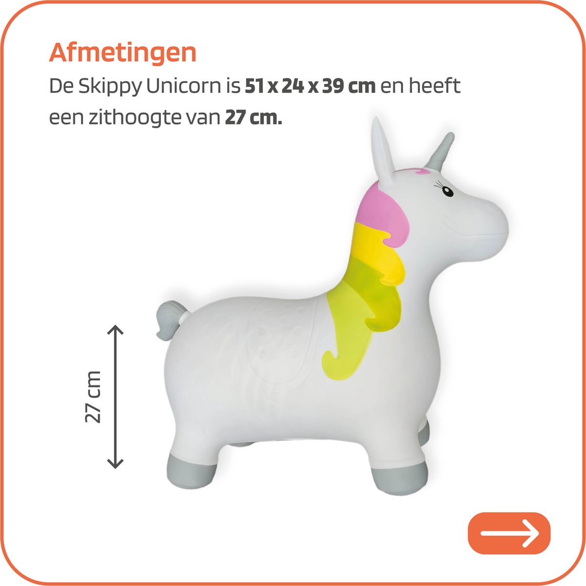 Jobber Toys Skippybal - Skippy Dieren Skippyballen - Unicorn speelgoed — afbeelding 3