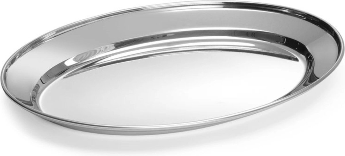 HENDI Ovale schotel – roestvrij staal – vaatwasmachinebestendig – 300x220 mm