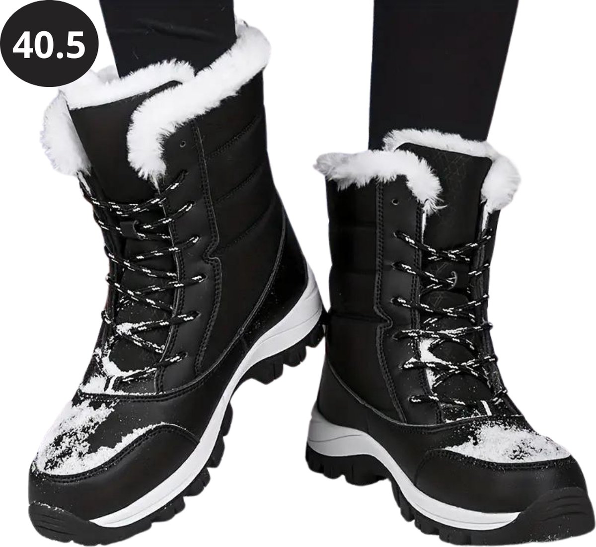 Livano Snowboots Sneeuwschoenen Sneeuwboots Dames Wintersport Ski Skischoenen – 40.5 Hoog Zwart