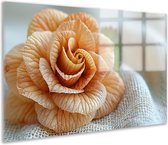 Bloem schilderij - Natuur schilderijen - Glasschilderij Textuur - Klassiek schilderijen - Schilderij acrylglas - Muurdecoratie slaapkamer acrylglas 150x100 cm