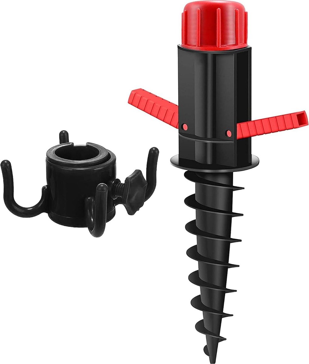Bodemhuls voor parasol grondanker met handgrepen - 22-32 mm stangen - strand/zand/gazon/land