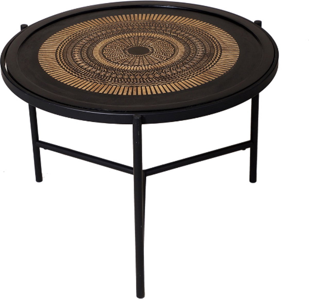 Starfurn Salontafel Mae - Set van 2 - Duurzaam Mangohout - Bijzettafels Bruin, Zwart