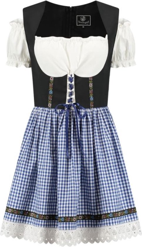Haus Huberts Dirndl Jurk - Dames - Oktoberfest Dirndl - Tiroler- Geblokt