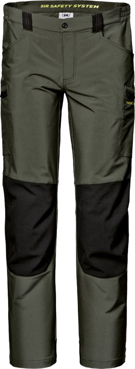 SIR SAFETY ADVENTURE STRETCH Werkbroek HEREN met Ripstop Donkergroen – Voorgevormde Knieën – Waterafstotende Bescherming - Ergonomische Snit