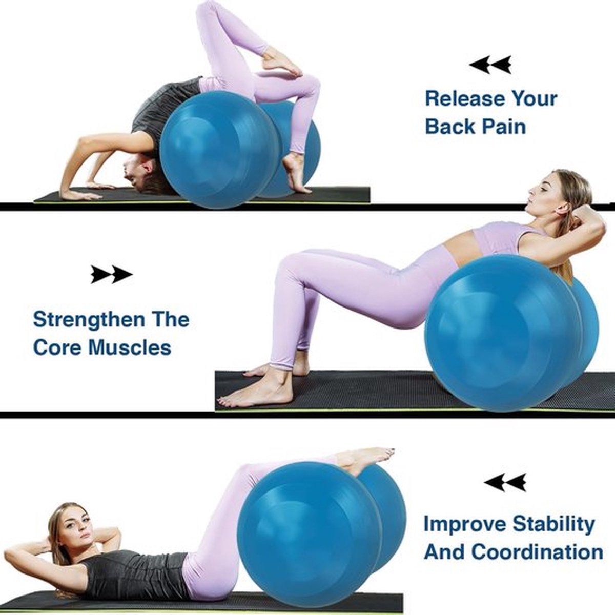12 Stück Gymnastikball Plug Ersatz-Kit Yoga Ball Fitness