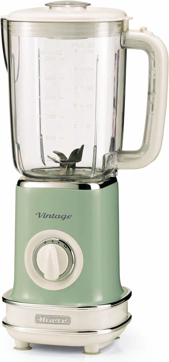 Ariete 0568/14 | Vintage blender | 500W | 1,5L inhoud | 2 snelheden met pulse | Groen