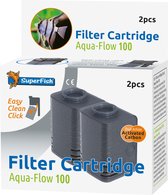 Cartouche SuperFish AquaFlow Easy Click 100 - Filtre d'aquarium - 2 pièces