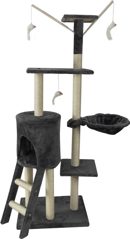 Homestyle Budget Krabpaal Pebbles 50x35x138 cm - Krabpalen - Grijs