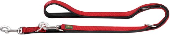 Hunter Hondenriem - Neopreen - 200 cm - Rood/Zwart