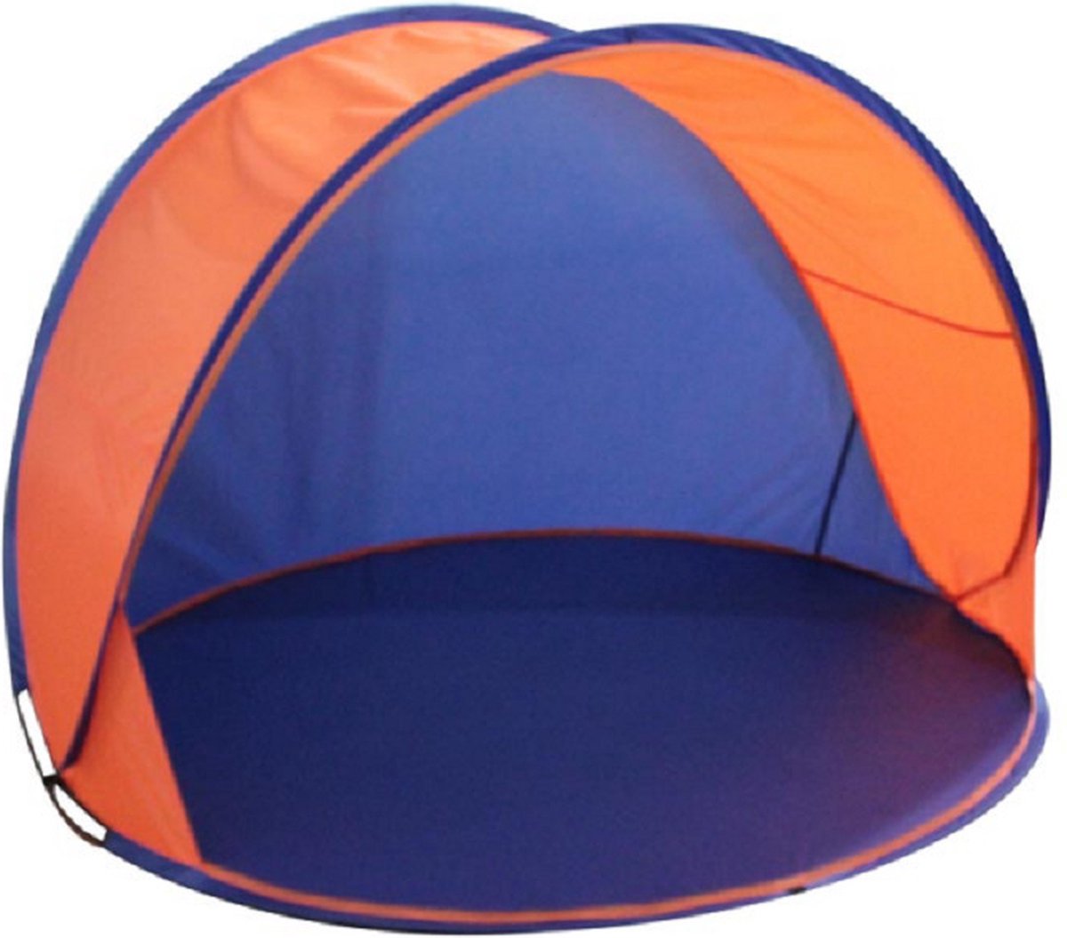 Gerkimex Beachshelter - blauw/oranje - 150 x 80 cm - pop-up strandtent - windscherm - Zon/wind bescherming voor kinderen
