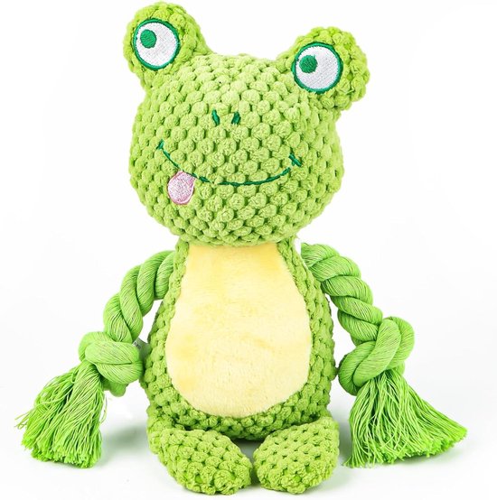 Jouets pour chiens- Jouets pour Chiens , jouets à mâcher, animaux en peluche interactifs grinçants, speelgoed en peluche en forme de grenouille, petits et moyens chiens