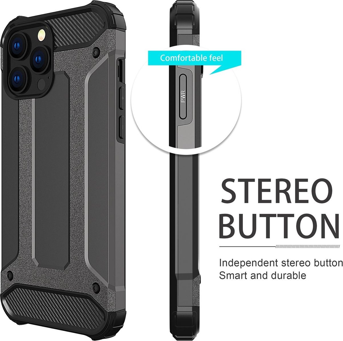 Mobigear Hoesje geschikt voor Apple iPhone 16 Pro Max Telefoonhoesje Hardcase | Mobigear Outdoor Backcover Shockproof | Schokbestendig iPhone 16 Pro Max Telefoonhoesje | Anti Shock Proof - Roségoud