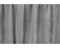 Lifa Living - Fluwelen Gordijnen - 150 x 250 cm - Grijs - Verduisterend - Wasbaar - Kreukherstellend - Kleurvast - 8 Ophangringen - 1 Stuk