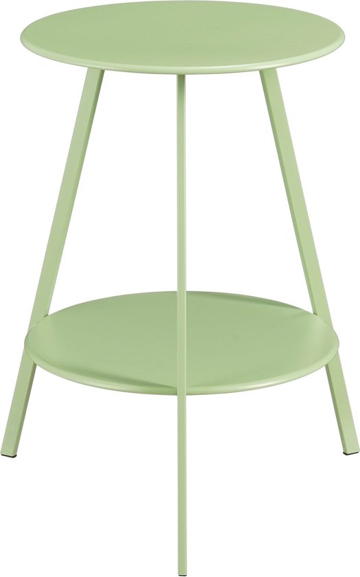 Mica Decorations Seatle Bijzettafel voor Buiten - H58 x Ø46 cm - Metaal - Mintgroen