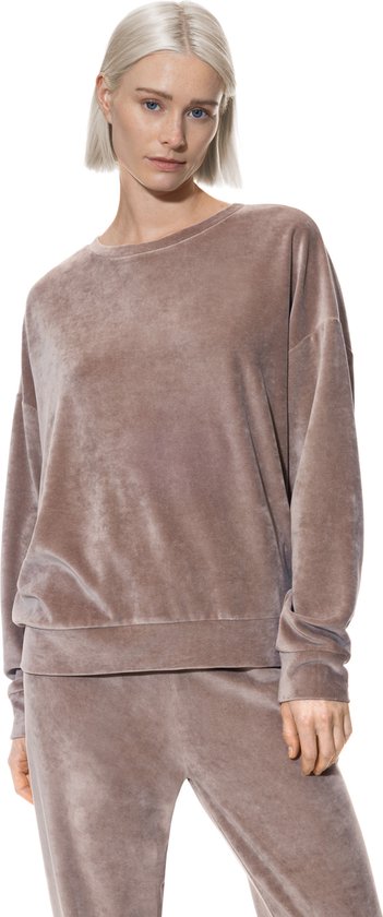 Mey Sweater Velvet Dream Dames 1210021 528 DARK TRUFFLE L bol