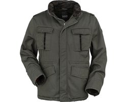 Black Premium by EMP Olijfgroen winterjack met verborgen capuchon - Heren - M