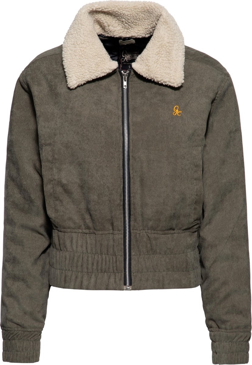 Queen Kerosin Damen Fliegerjacke Qk QKI49011 Oil Green-3XL