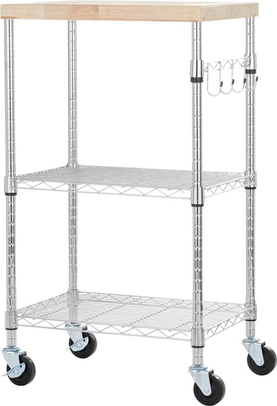 Keukentrolley met planken | Meubilair | VASAGLE van SONGMICS