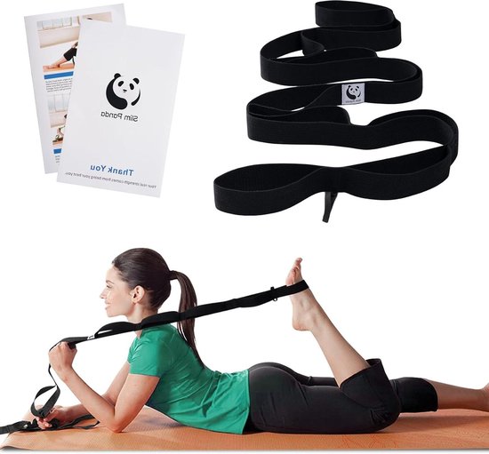 Sangle Élastique De Yoga Avec 8 Boucles - Pour Fitness, Danse Et Étirement