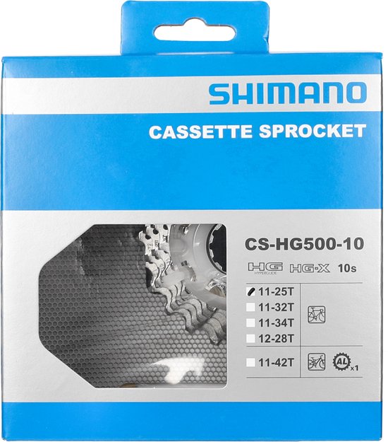 Cassette 10 speed Shimano CS-HG500 11-25T van Merkloos — afbeelding 4