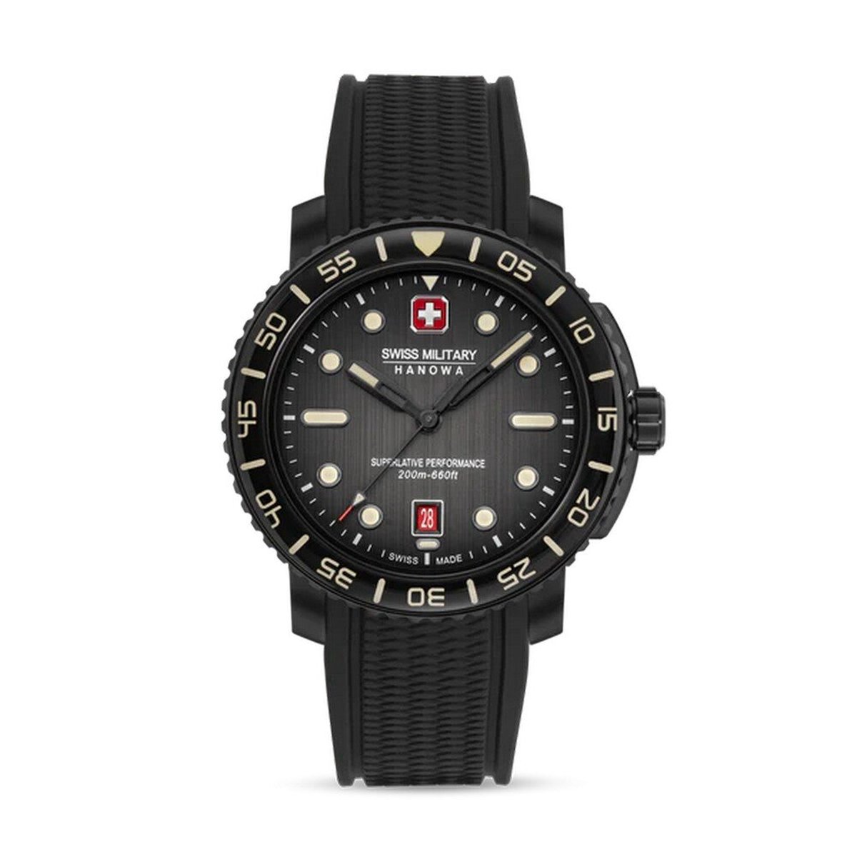 Swiss Military Hanowa - SMWGN0001730 - Polshorloge - Heren - Kwarts - Black Marlin