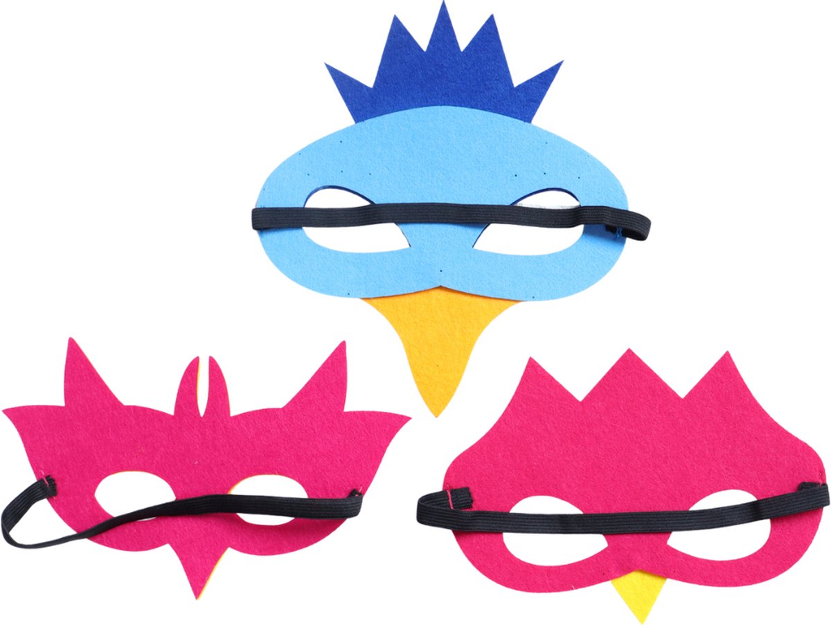 Joya Kids® Vogel Verkleedcape en Masker Blauw | Cape met Masker van Vilt | Vilten Verkleedset | Verkleden Paradijsvogel | Meisje en Jongen Verkleedkleding | Cape Set | Carnaval en Halloween Outfit Kinderen — afbeelding 8
