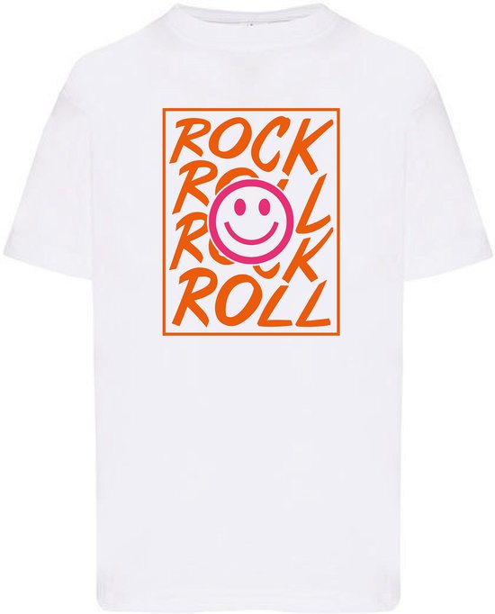 Kids - T- Shirts - Rock Roll - Wit-98