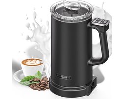 Elektrische Melkopschuimer 5-in-1, 600 W, 350 ml - Roestvrij Staal, Automatische Uitschakeling voor Warm en Koud Melkschuim