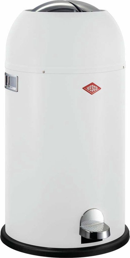 Wesco Kickmaster Pedaalemmer - 33 liter - Wit mat