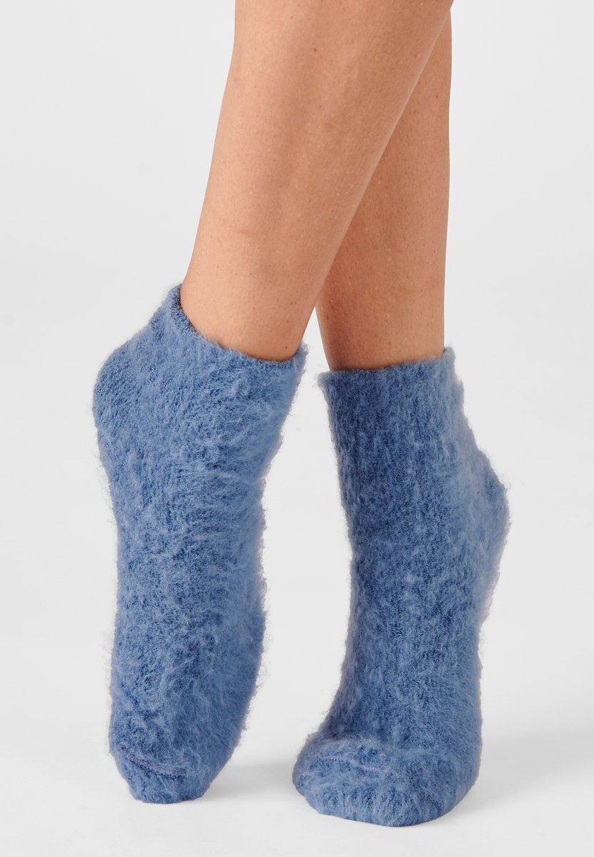 Damart - Omkeerbare halfhoge sokken tricot Thermolactyl. - Dames - Blauw - 36/38