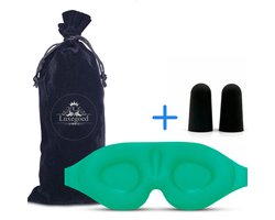 Luxegoed - Oogmasker Slaap - Oogmasker - Slaapmasker - Maskers - Mask - Slaapmasker Vrouwen - Slaapmasker Kinderen - Slaapmasker Mannen - 3D - Groen