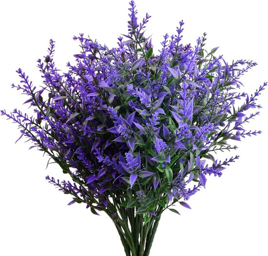 Luvetrex ® Realistische Lavendel Bloemen Set van 12 Stuks voor Balkon