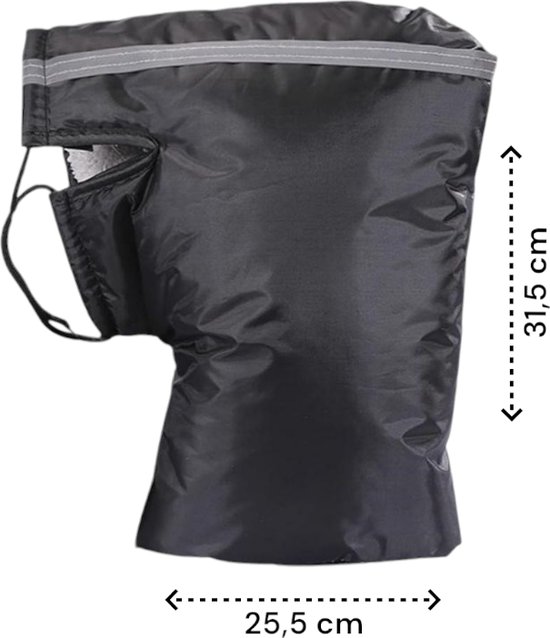 Manchons pour les mains – Zwart – Mitaines de vélo Extra rembourrées – Convient pour les Vélo, Moteurs et scooters – Chauffe-mains – Manchons de cyclisme – Gants de scooter