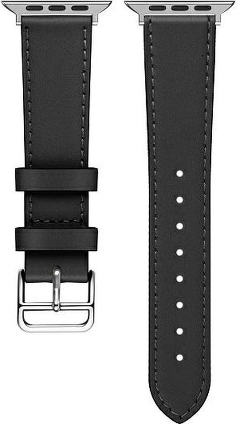 Beline Horlogeband 22mm Hermes Leer zwart/zwart doosje