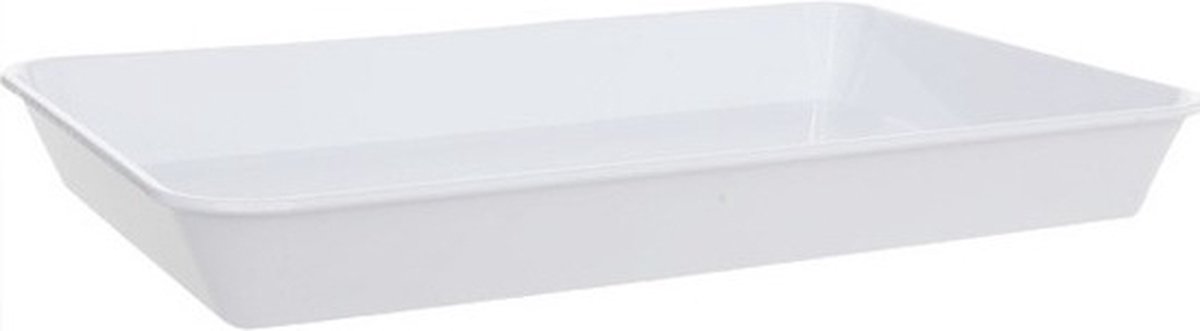 Horeca Dienblad - diep - hoge randen - wit - kunststof - 35 x 24 cm