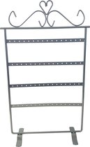 Ilènne - Porte-boucles d'oreilles - Grijs Argent - 32 paires - 21x9x37cm - Métal